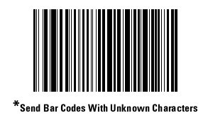 Send Bar codes with unknown characters