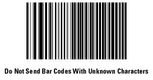 Do Not Send Bar codes with unknown characters