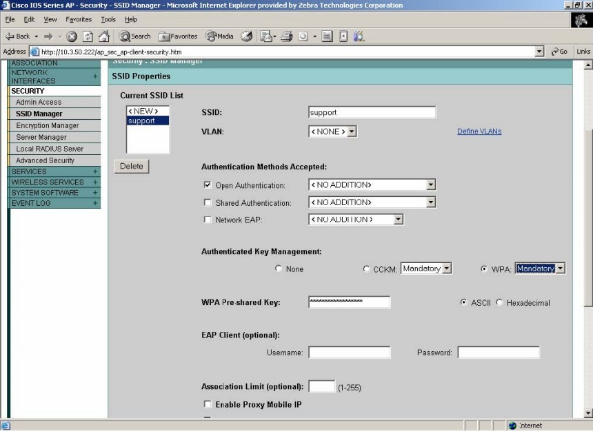 SSID Manager